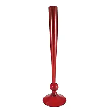 (image for) Whitefriars #9485 Baxter Ruby Red Glass 10.5" Bud Vase