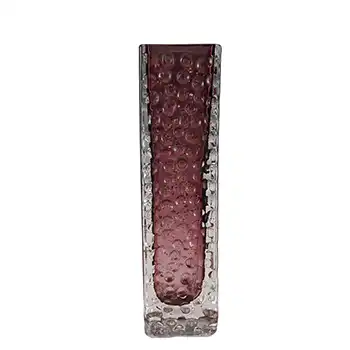(image for) Whitefriars #9683 Baxter Aubergine Glass 6.5" Nailhead Vase