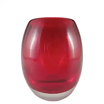(image for) Whitefriars #9518 Baxter Ruby Red Glass 4" Ovoid Vase