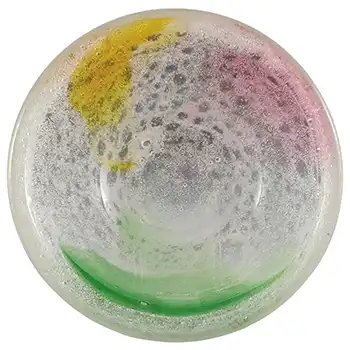 (image for) Stevens & Williams? 1950's Bubbly Rainbow Glass Bowl