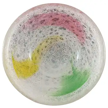 (image for) Stevens & Williams? Vintage Bubbly Rainbow Glass Bowl