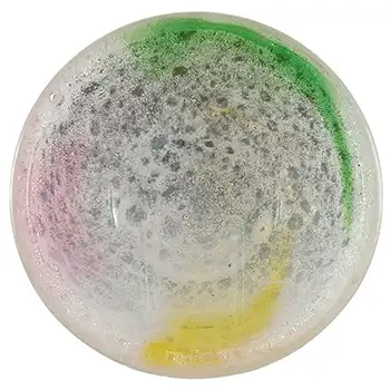 (image for) Stevens & Williams? Mid-Century Bubbly Rainbow Glass Bowl