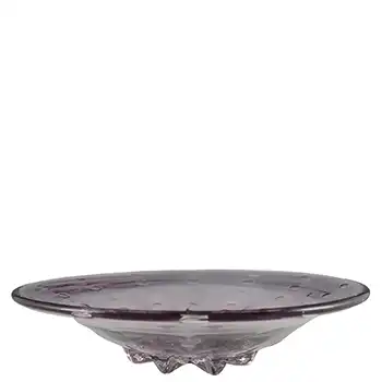 (image for) Stevens & Williams Large Purple Controlled Bubble Glass Bowl