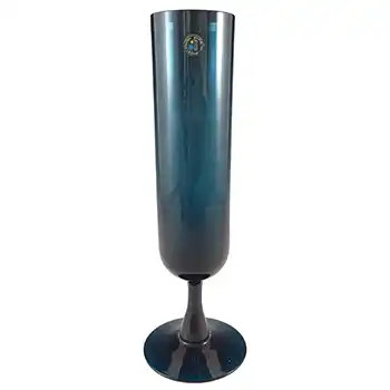 (image for) LABELLED Alsterfors Swedish / Scandinavian Retro Blue Glass Vase