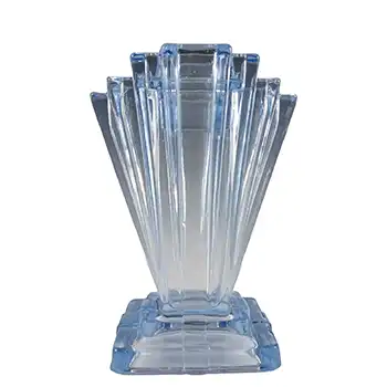 (image for) Bagley #334 Art Deco 6" Vintage Blue Glass 'Grantham' Vase