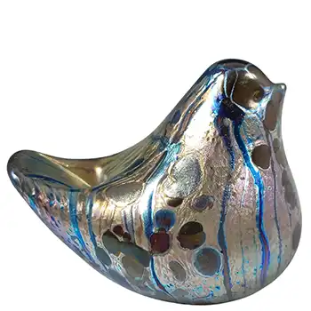 Isle of Wight Studio 'Summer Fruits' Mulberry Glass Bird (image for) Isle of Wight Studio 'Summer Fruits' Mulberry Glass Bird