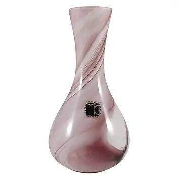 (image for) LABELLED Carlo Moretti Marbled Purple & White Murano Glass Vase
