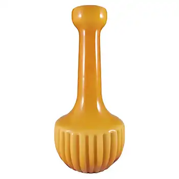 (image for) Large Italian Empoli Vintage Retro Amber Cased Glass Vase