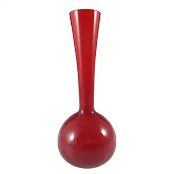 (image for) Scandinavian Style Vintage Red Opal Cased Glass Vase