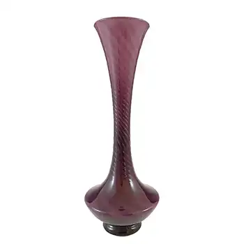 (image for) Scandinavian Style Vintage Purple Opal Cased Glass Vase