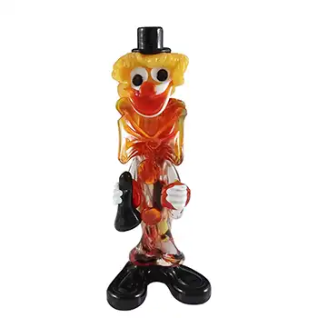 (image for) Murano / Franco Toffolo Vintage Glass Clown Figurine with Horn