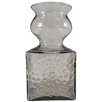 Dartington #FT62 Midnight Grey Glass Frank Thrower 'Flower' Vase (image for) Dartington #FT62 Midnight Grey Glass Frank Thrower 'Flower' Vase