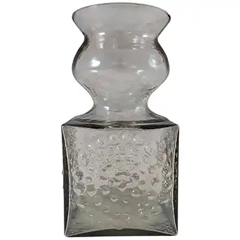 Dartington Midnight Grey Glass Frank Thrower 'Flower' Vase or Candle Holder (image for) Dartington Midnight Grey Glass Frank Thrower 'Flower' Vase or Candle Holder
