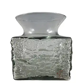 (image for) Dartington #FT101 Frank Thrower Midnight Grey Glass Bark Vase