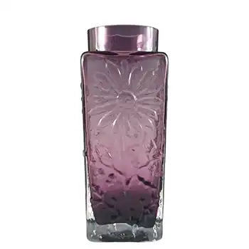 (image for) MARKED Dartington Purple Glass Frank Thrower 6.5" 'Marguerite' Vase FT228