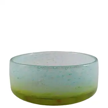(image for) SIGNED #L1462/7 Ekenas Blue & Green Glass Bowl by John-Orwar Lake