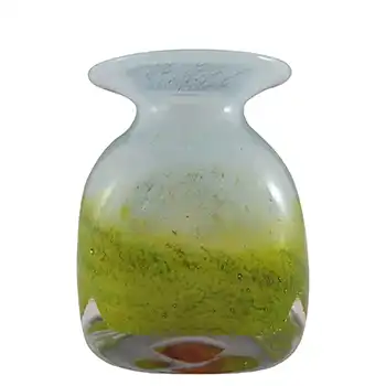 (image for) SIGNED #L1362 Ekenas Blue & Green Glass Vase by John-Orwar Lake