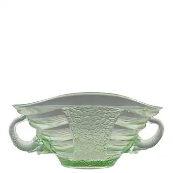 (image for) Sowerby #2614 Art Deco 1930's Green Glass Elephant Bowl