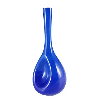 (image for) Elme Swedish Blue Cased Glass 'Dimpled" Vase by Gunnar Ander