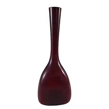 (image for) Elme Scandinavian Ruby Red Vintage Glass 'Three Sided' Vase