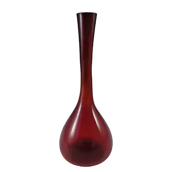 (image for) Elme Swedish / Scandinavian Red Mid-Century Glass Stem Vase