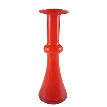 (image for) Holmegaard Carnaby Red Cased Glass Vase / Candlestick by Christer Holmgren