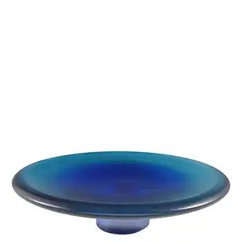 (image for) SIGNED Kosta Boda #77916 Goran Warff Swedish Blue Glass Large Bowl