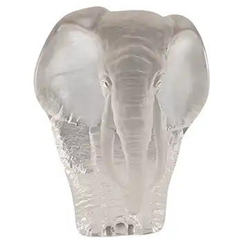 (image for) SIGNED LARGE Mats Jonasson / Royal Krona #33140 Glass Elephant Sculpture