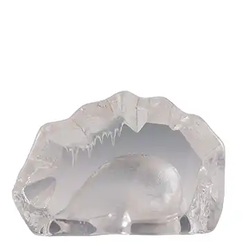 (image for) SIGNED Mats Jonasson #3150 Swedish Glass Seal Paperweight