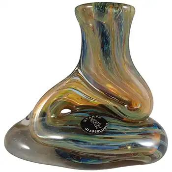 (image for) LABELLED Mtarfa Maltese Organic Brown Glass 'Intestines' Vase