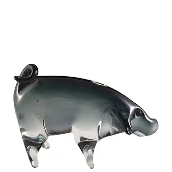 (image for) LABELLED V. Nason & Co Murano Smoky Glass Pig Sculpture