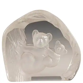 (image for) Dartington Glass Koala Bear Paperweight Sculpture by Capredoni