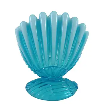 (image for) Henry Greener Victorian Blue Pearline Glass Shell Spill Vase