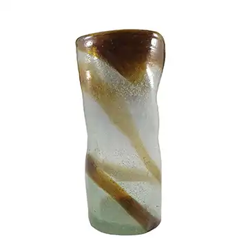 (image for) Murano Style Pulegoso White Glass Vintage Tumbler Vase, Mexican?