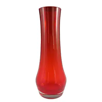 (image for) Riihimaki / Riihimaen Lasi Oy Finnish Red Vintage Glass Vase