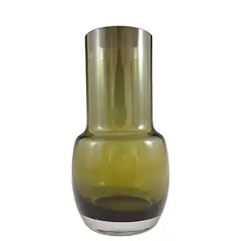 (image for) Riihimaki #1483 Riihimaen Lasi Oy Green Glass Vase