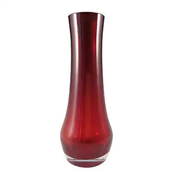 (image for) Riihimaki / Riihimaen Lasi Oy Finnish Red Scandinavian Glass Vase