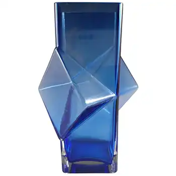 (image for) Riihimaki #1388 Erkkitapio Siiroinen Blue Glass Pablo Vase