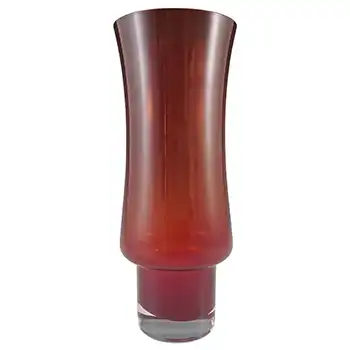 (image for) Riihimaki / Riihimaen Lasi Oy Finnish Red Glass Retro Vase