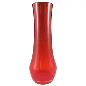 (image for) Riihimaki / Riihimaen Lasi Oy Finnish Mid-Century Red Glass Vase