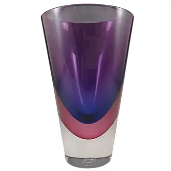 (image for) SIGNED & LABELLED Archimede Seguso Murano Sommerso Glass Vase