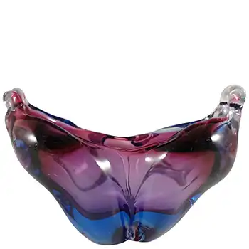 (image for) Murano / Venetian Purple & Blue Sommerso Glass Vintage Bowl
