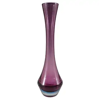(image for) Murano Sommerso Vintage Purple & Blue Glass Stem Vase