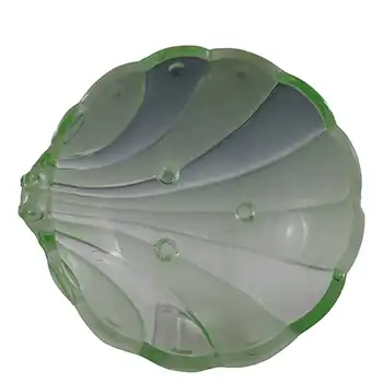 (image for) Pair of Stölzle #19510 Czech Art Deco Green Glass Bowls