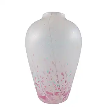 (image for) Stuart Strathearn Pink & White Vintage Glass 'Impressions' Vase