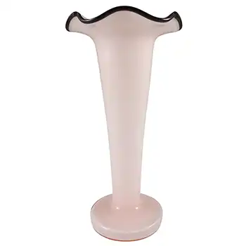 (image for) Franz Welz Czech Art Deco 1930's Pink & Black Tango Glass Vase