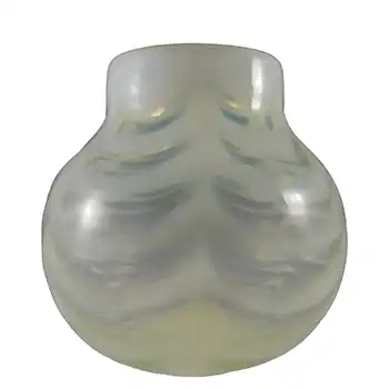 (image for) Victorian Vaseline Uranium Opalescent Glass Posy Vase