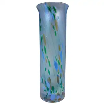 Isle of Wight Studio / Harris 'Meadow Garden Cornflower' Glass Cylinder Vase (image for) Isle of Wight Studio / Harris 'Meadow Garden Cornflower' Glass Cylinder Vase
