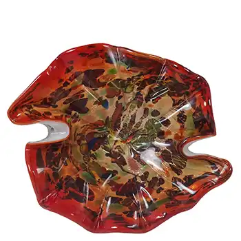 (image for) Vetro Artistico Veneziano Murano Orange Glass Ashtray Bowl