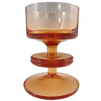 MARKED Wedgwood Topaz Glass Sheringham Candlestick RSW13/1 (image for) MARKED Wedgwood Topaz Glass Sheringham Candlestick RSW13/1